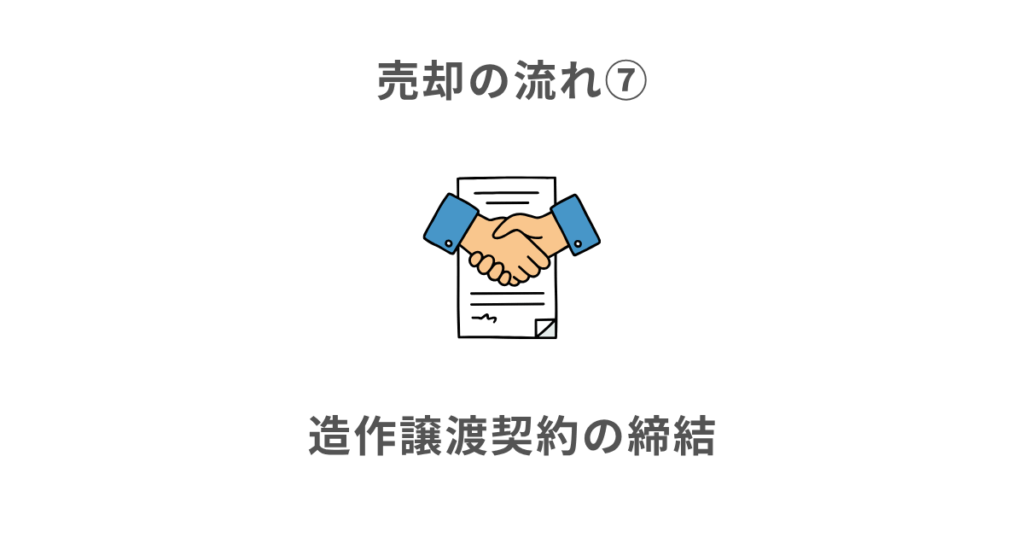 ⑦ 造作譲渡契約の締結