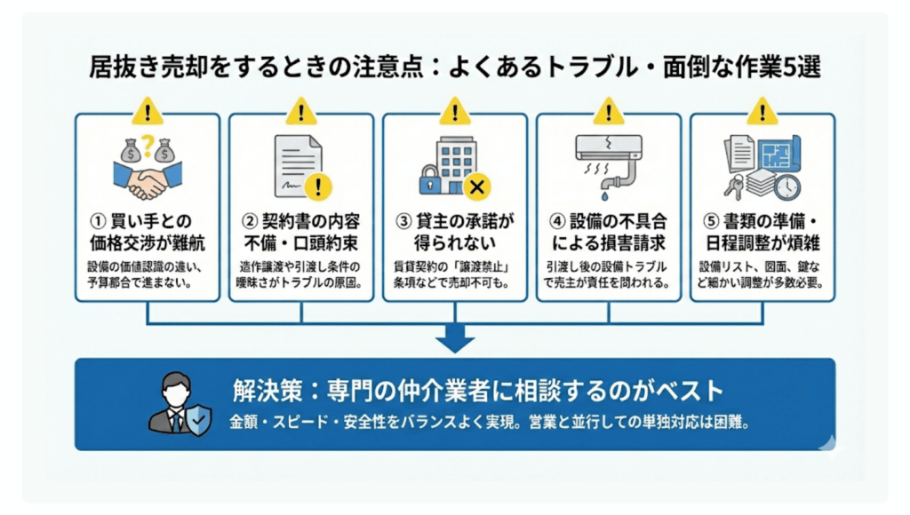 居抜き売却をするときの注意点