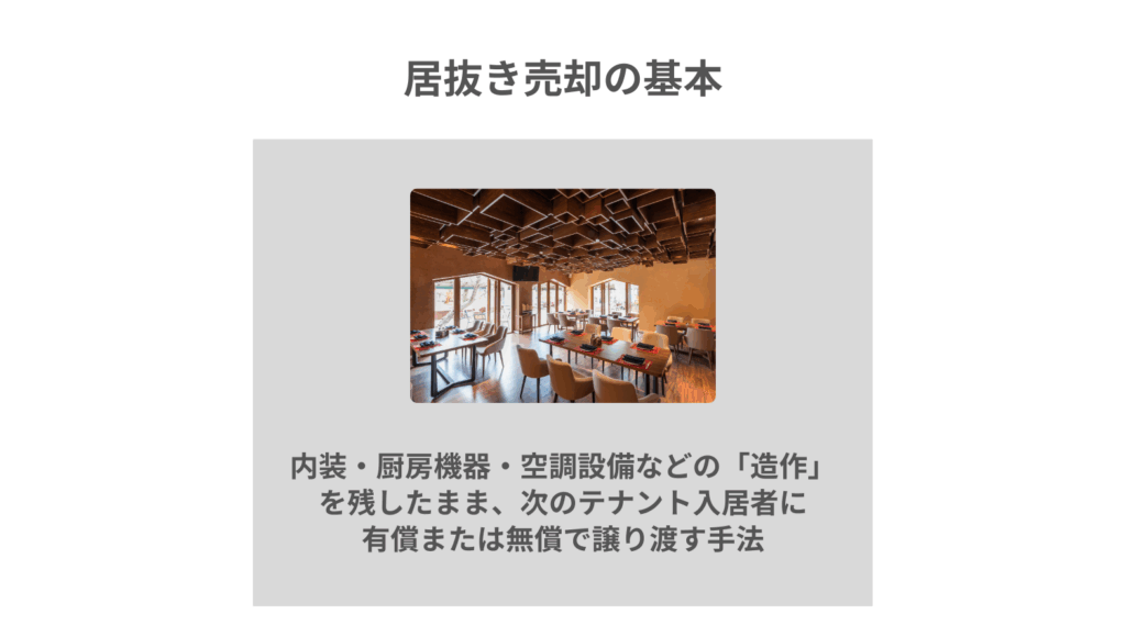 居抜き売却の基本